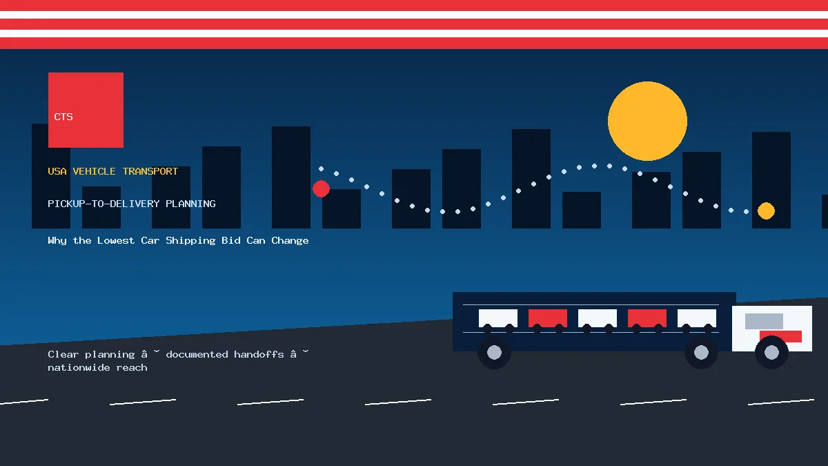 lowest car shipping bid pickup and delivery visual