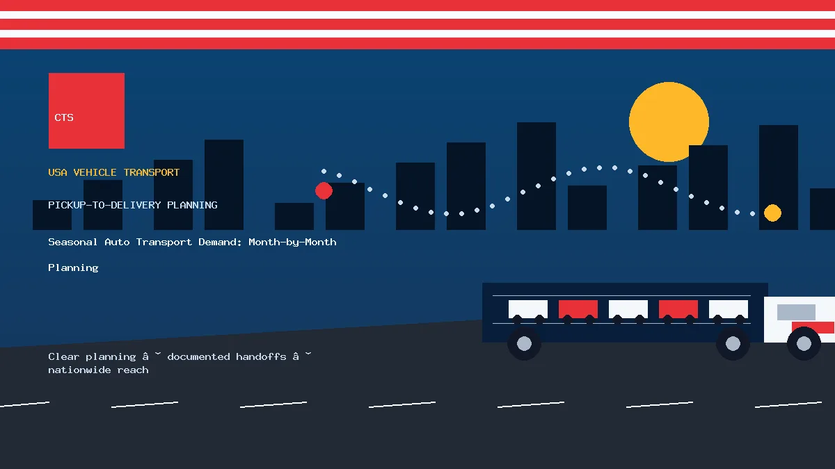 seasonal auto transport demand pickup and delivery visual