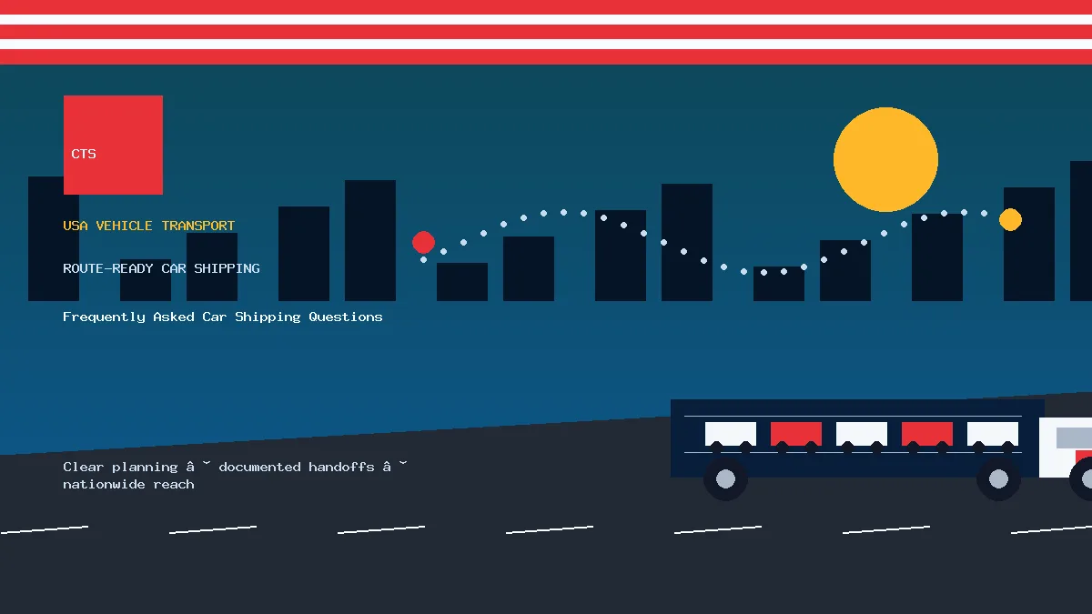 Frequently Asked Car Shipping Questions USA car transport visual