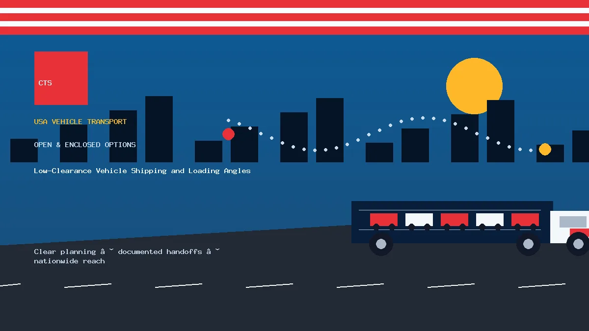 low clearance vehicle shipping transport equipment visual