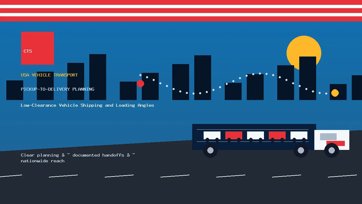 low clearance vehicle shipping pickup and delivery visual