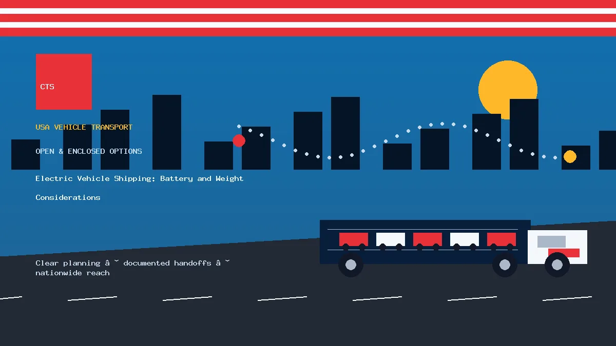 electric vehicle shipping transport equipment visual
