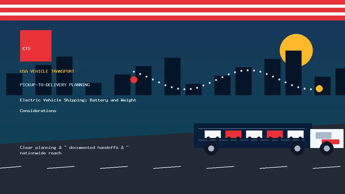 electric vehicle shipping pickup and delivery visual
