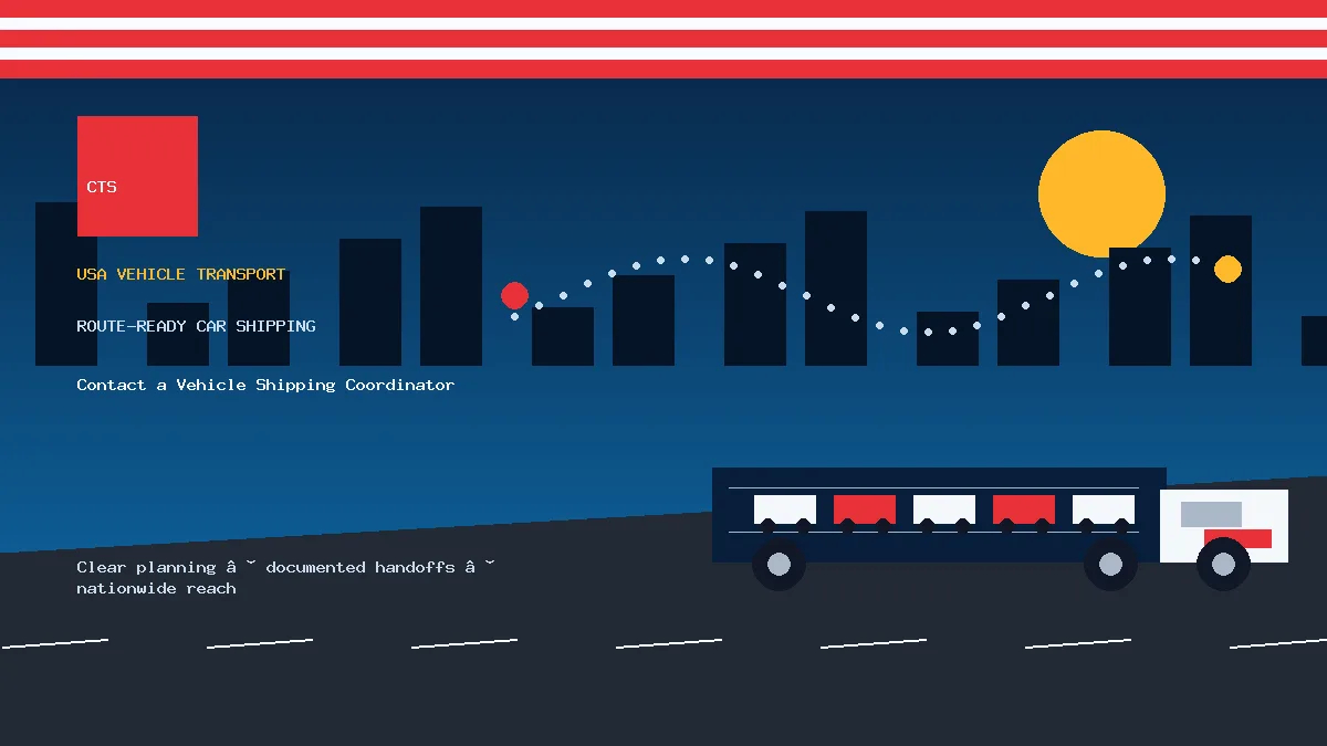 Contact a Vehicle Shipping Coordinator USA car transport visual