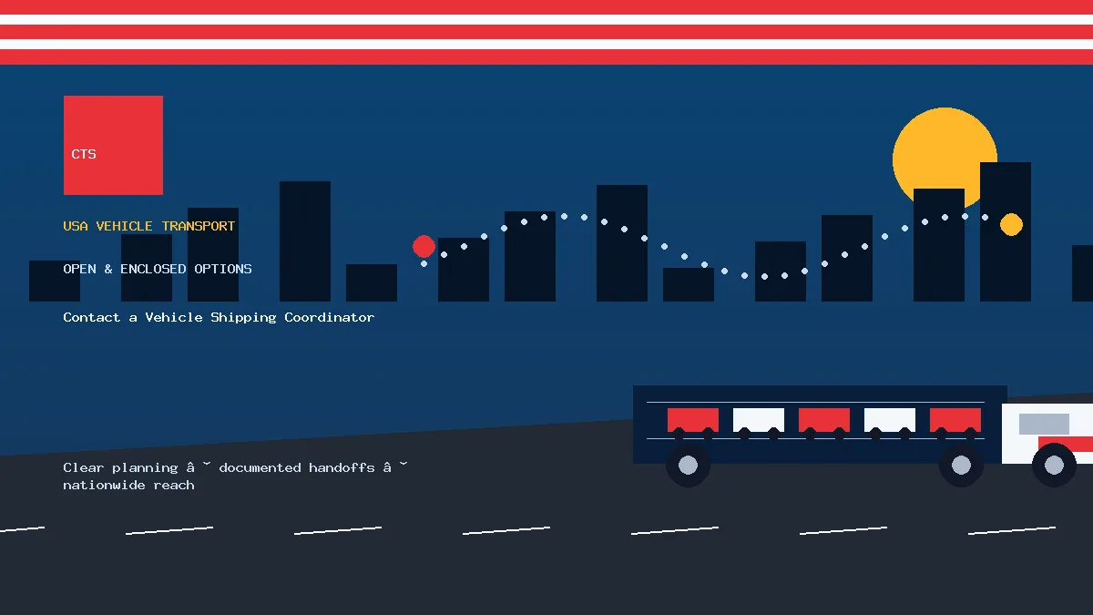 Contact a Vehicle Shipping Coordinator open and enclosed carrier options