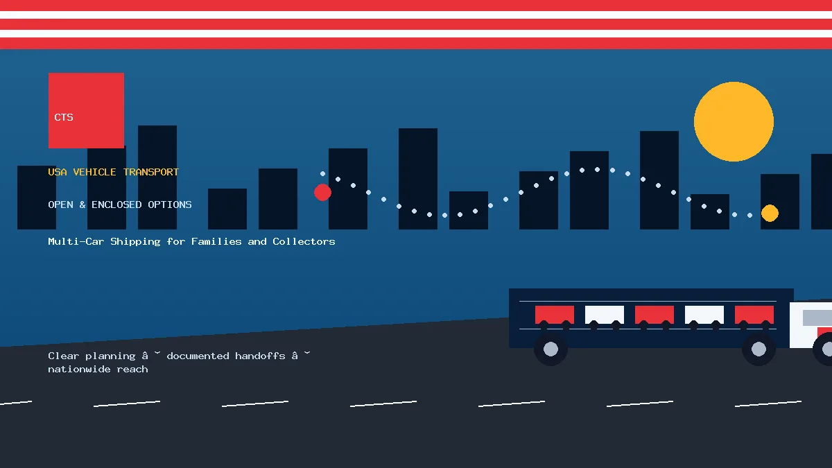 multi car shipping transport equipment visual