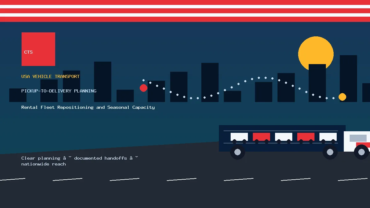 rental fleet transport pickup and delivery visual