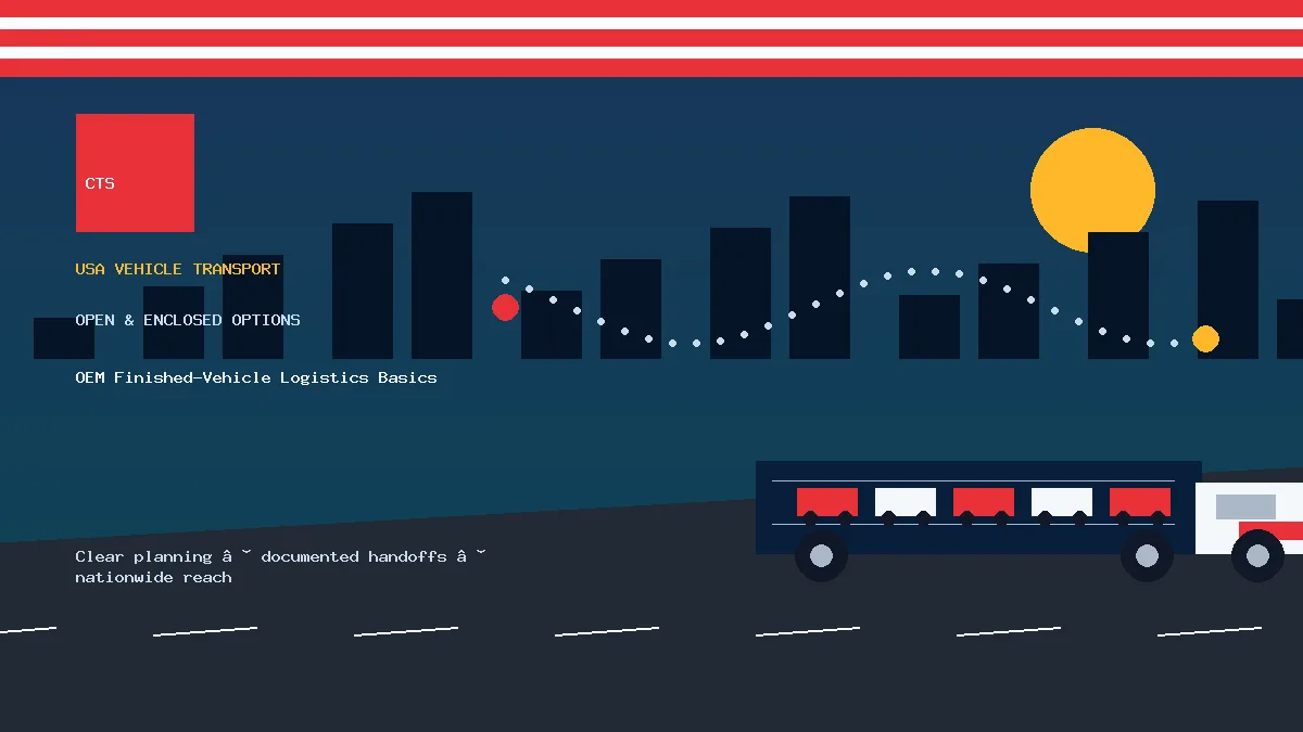 finished vehicle logistics transport equipment visual