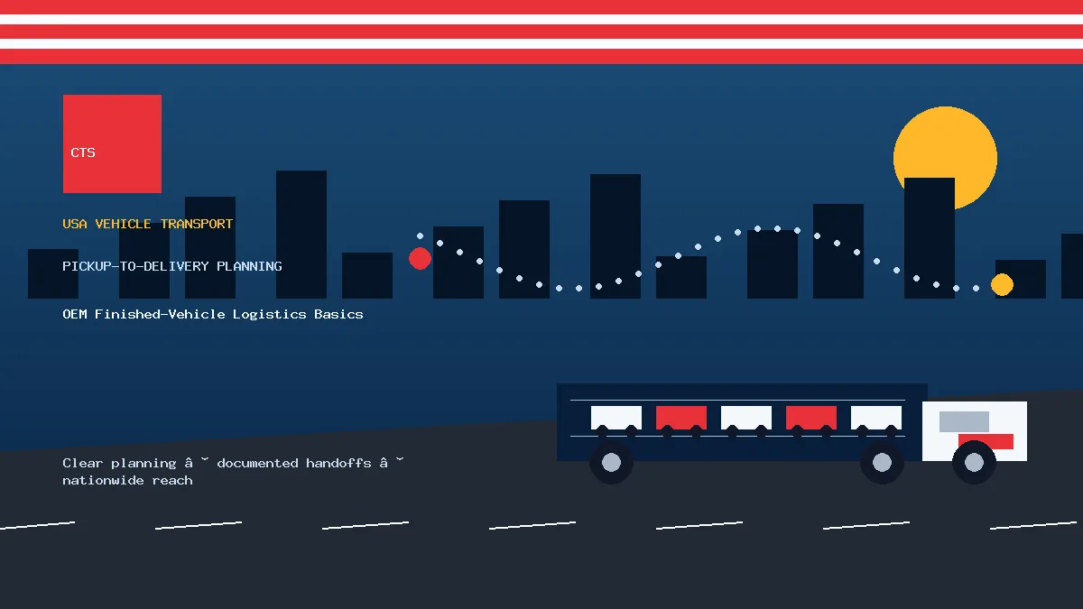 finished vehicle logistics pickup and delivery visual