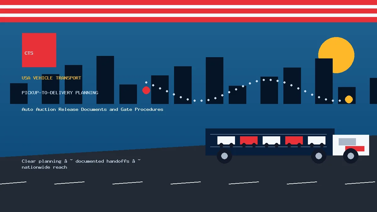 auto auction release documents pickup and delivery visual