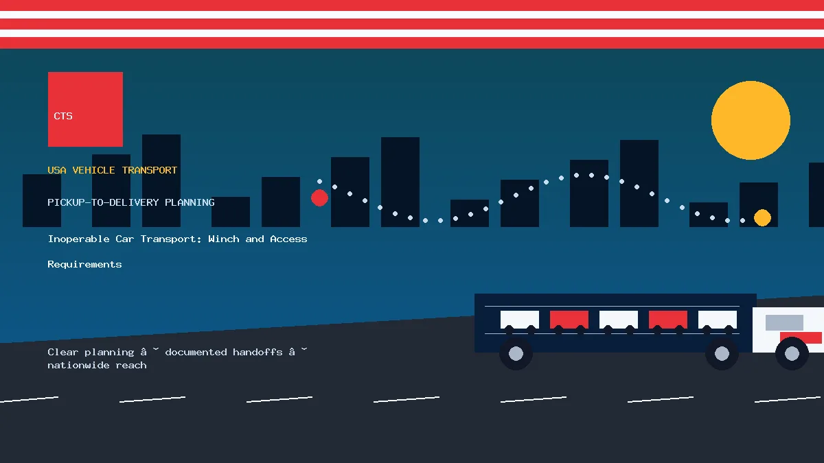 inoperable car transport pickup and delivery visual