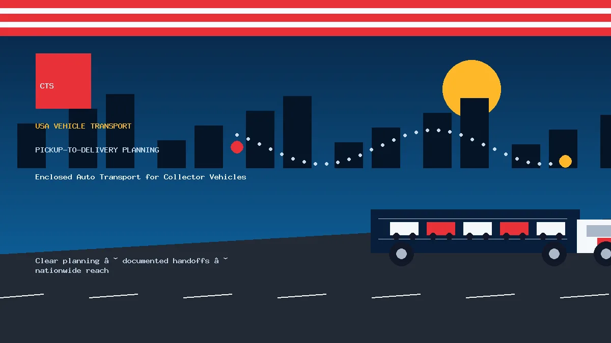 enclosed collector car transport pickup and delivery visual