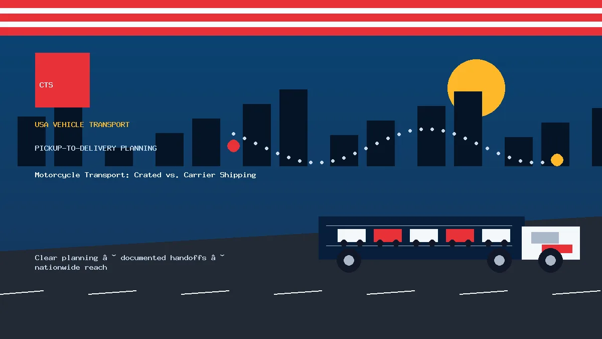 motorcycle transport options pickup and delivery visual