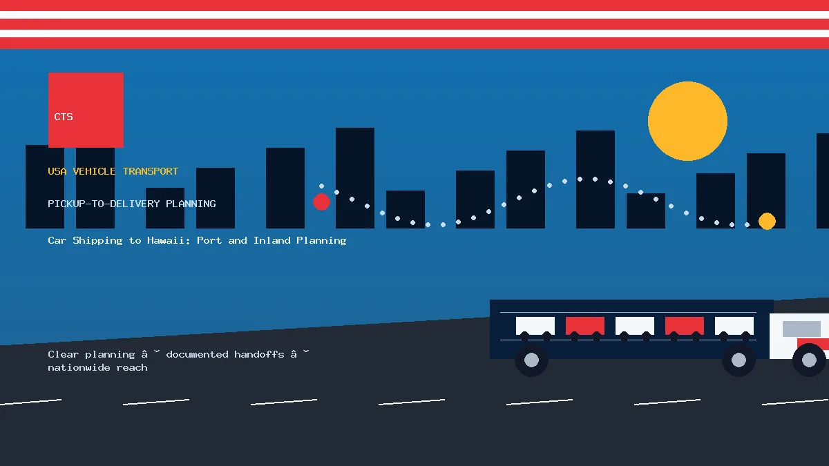 car shipping to Hawaii pickup and delivery visual