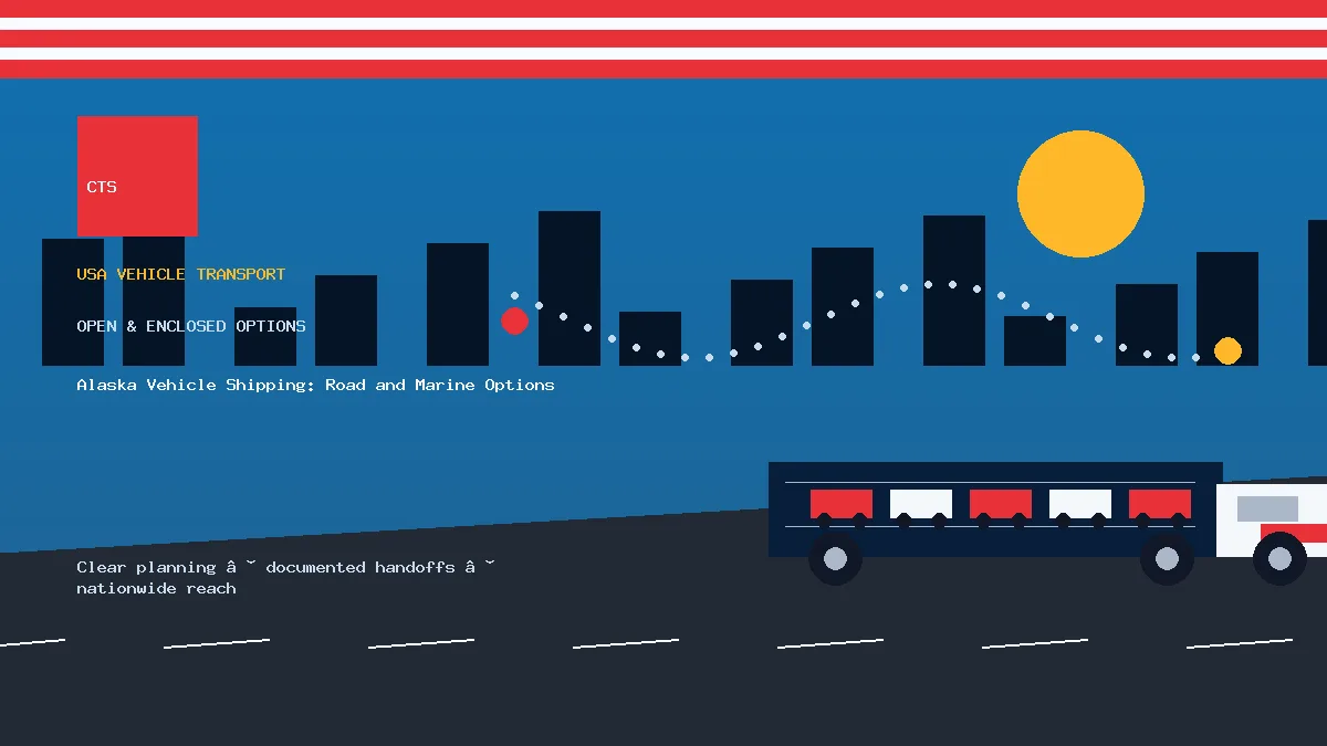 Alaska vehicle shipping transport equipment visual
