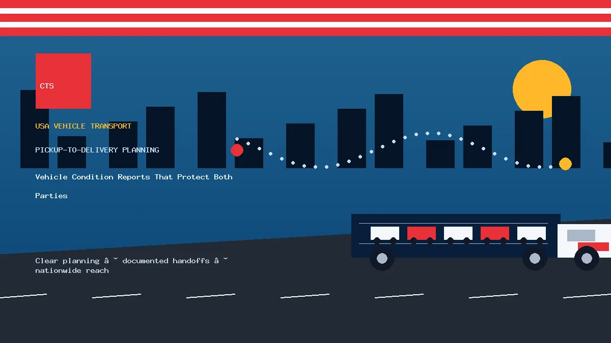 vehicle condition report pickup and delivery visual