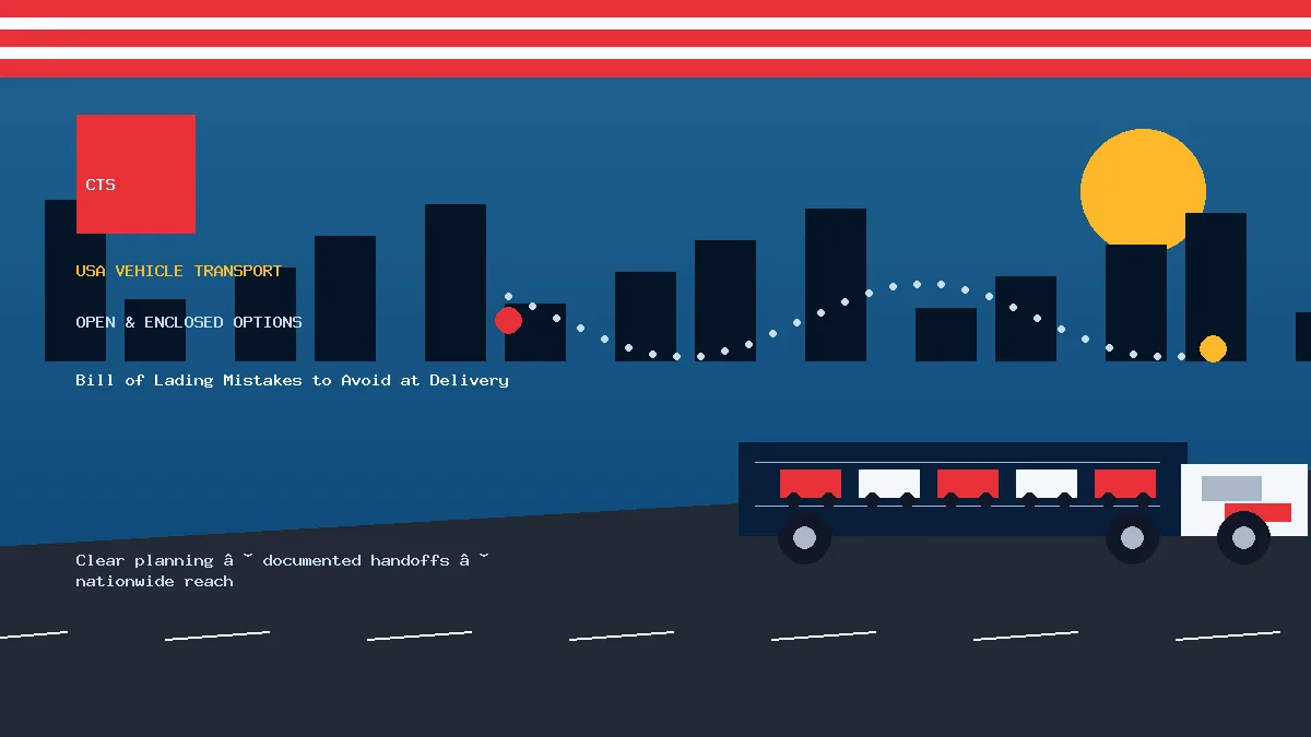 bill of lading mistakes transport equipment visual