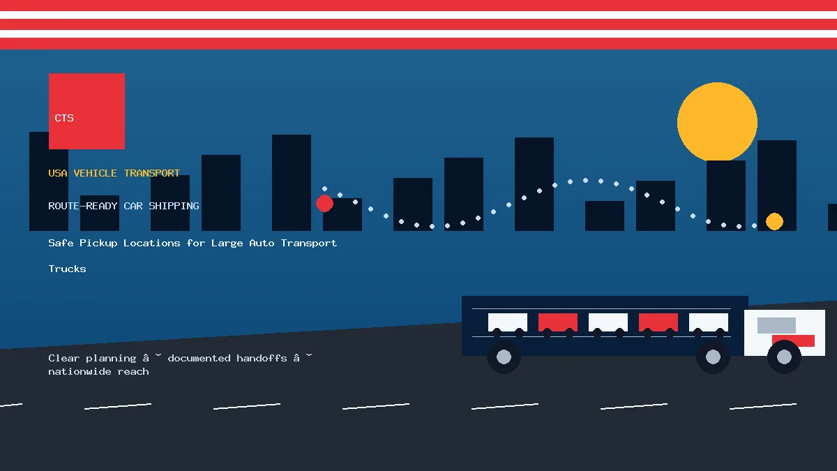 Safe Pickup Locations for Large Auto Transport Trucks